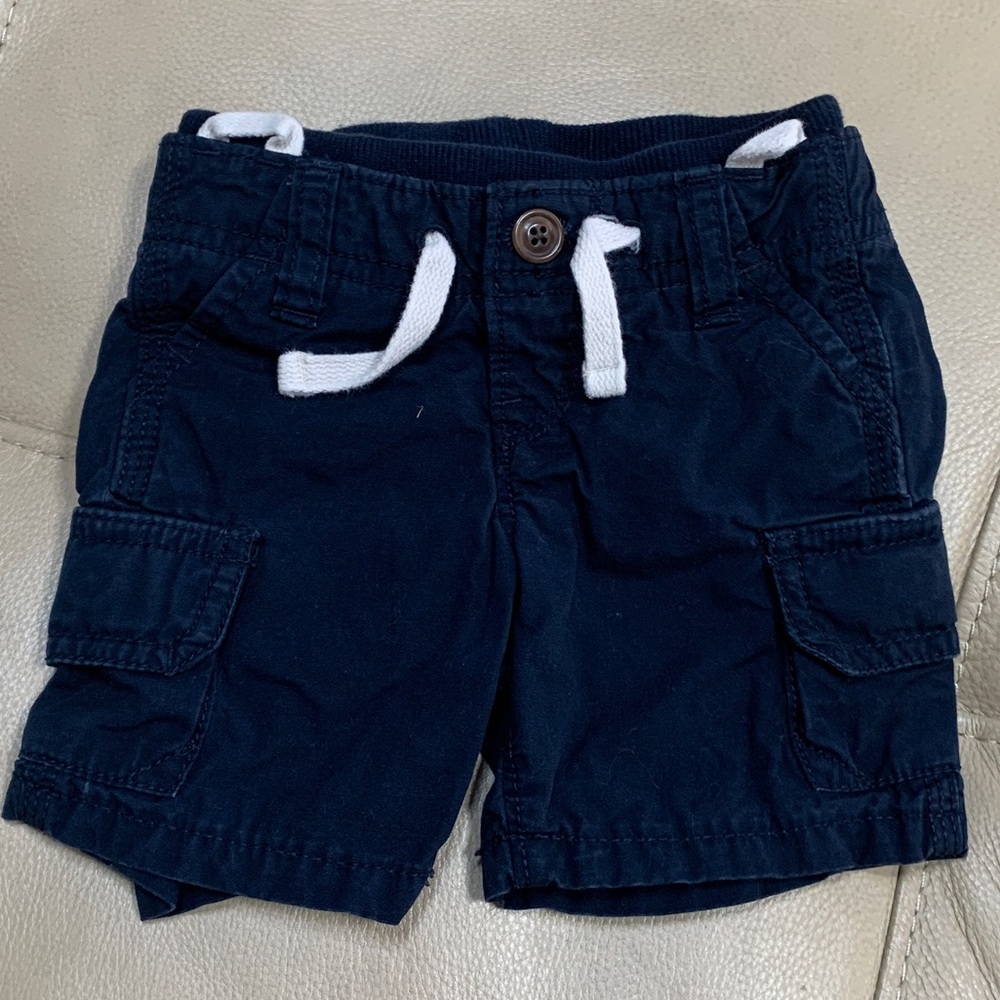 GAP Navy Cargo Shorts, Size 0-3 mo